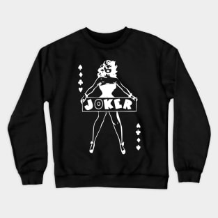 Poker Cards Lady Crewneck Sweatshirt